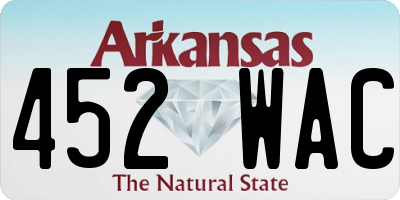 AR license plate 452WAC