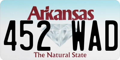 AR license plate 452WAD