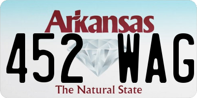 AR license plate 452WAG