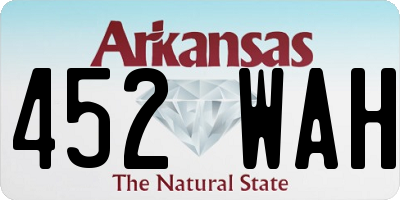 AR license plate 452WAH