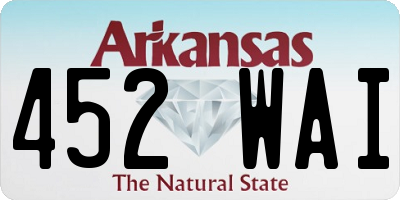 AR license plate 452WAI