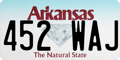 AR license plate 452WAJ