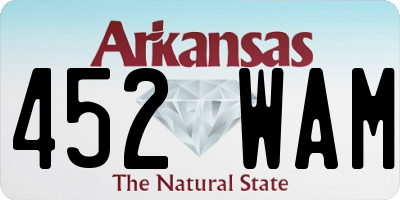 AR license plate 452WAM
