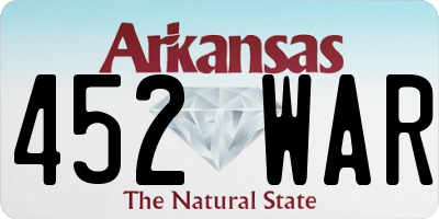 AR license plate 452WAR
