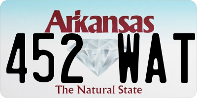 AR license plate 452WAT