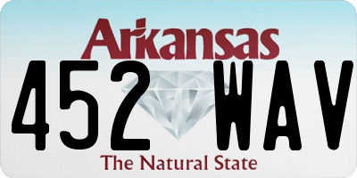 AR license plate 452WAV