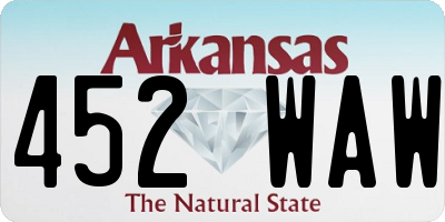 AR license plate 452WAW