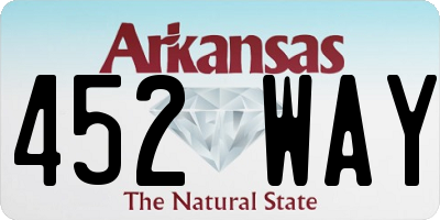 AR license plate 452WAY