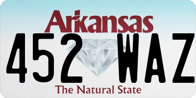 AR license plate 452WAZ