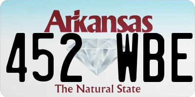 AR license plate 452WBE