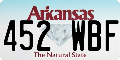 AR license plate 452WBF