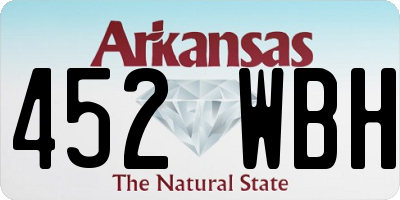 AR license plate 452WBH