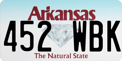 AR license plate 452WBK