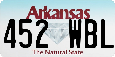 AR license plate 452WBL