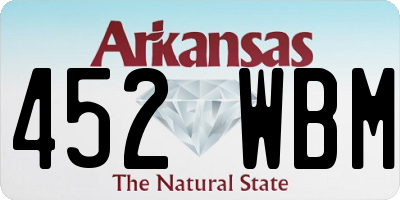 AR license plate 452WBM