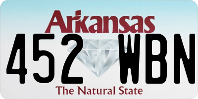 AR license plate 452WBN
