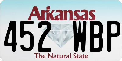 AR license plate 452WBP