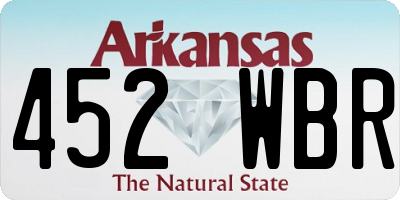 AR license plate 452WBR
