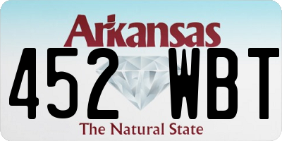 AR license plate 452WBT