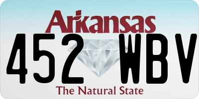 AR license plate 452WBV