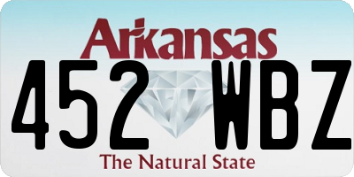 AR license plate 452WBZ