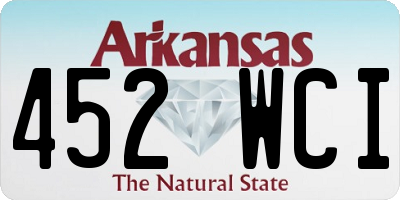 AR license plate 452WCI
