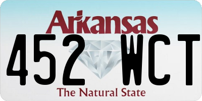 AR license plate 452WCT