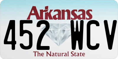 AR license plate 452WCV