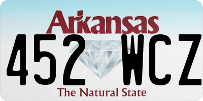 AR license plate 452WCZ