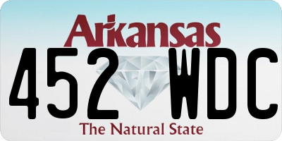 AR license plate 452WDC