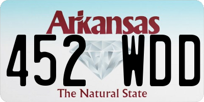 AR license plate 452WDD