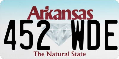 AR license plate 452WDE
