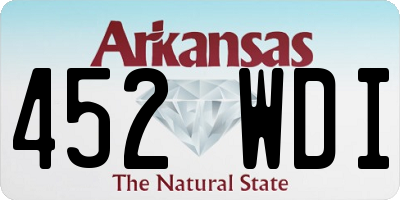 AR license plate 452WDI