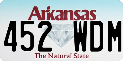 AR license plate 452WDM