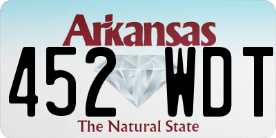 AR license plate 452WDT