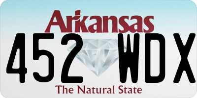 AR license plate 452WDX