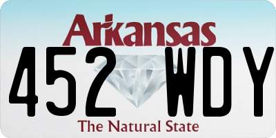 AR license plate 452WDY