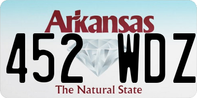 AR license plate 452WDZ