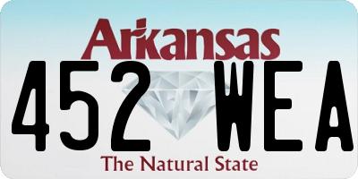 AR license plate 452WEA