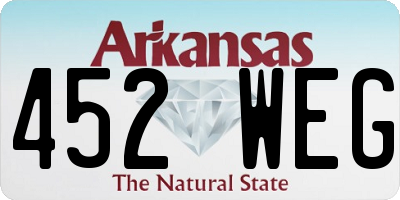 AR license plate 452WEG
