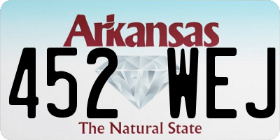 AR license plate 452WEJ