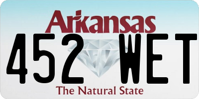 AR license plate 452WET