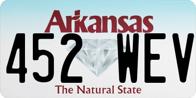 AR license plate 452WEV