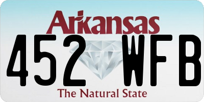 AR license plate 452WFB