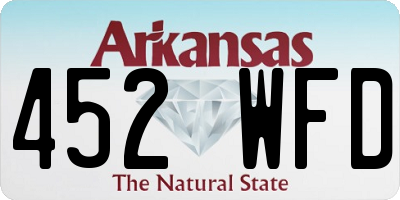 AR license plate 452WFD
