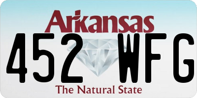 AR license plate 452WFG