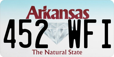 AR license plate 452WFI