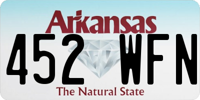 AR license plate 452WFN