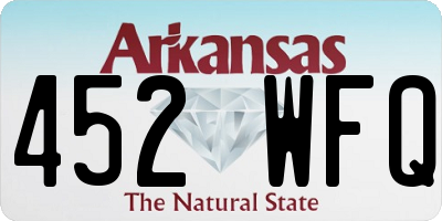 AR license plate 452WFQ