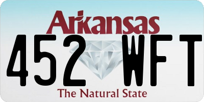 AR license plate 452WFT